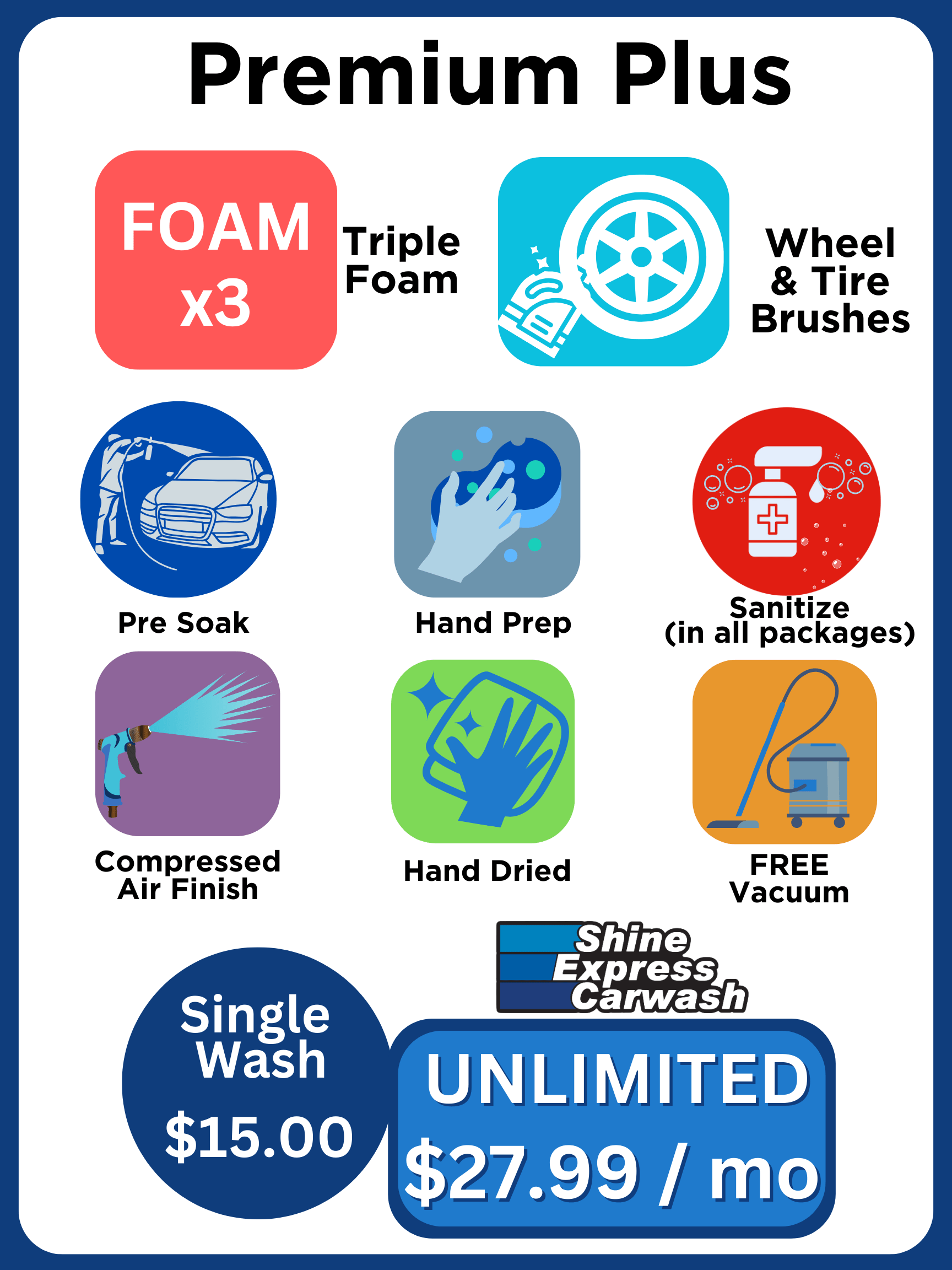 Single Washes Shine Express Car Wash Forth Worth, TX